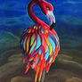 Rainbow flamingo
