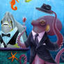 Gentleman Octopus at a bar