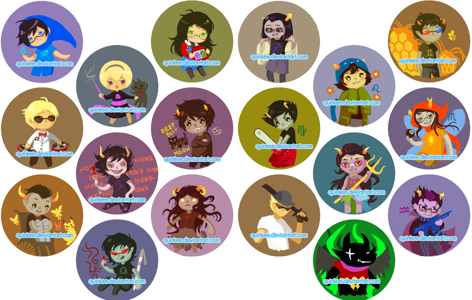 Homestuck Buttons