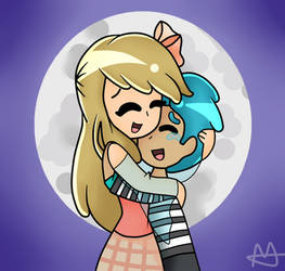 Toy chica y Bon (Fnafhs)