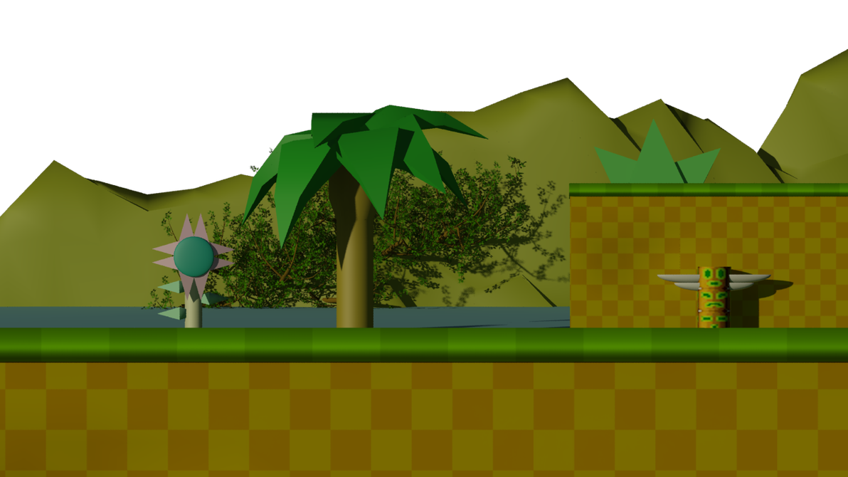 Green Hill Zone 3D by SmashToons on DeviantArt