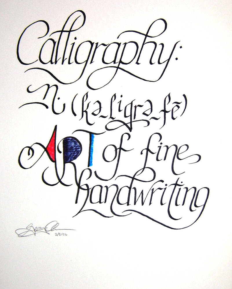 Calligraphy Definition by unknowninspiration on DeviantArt