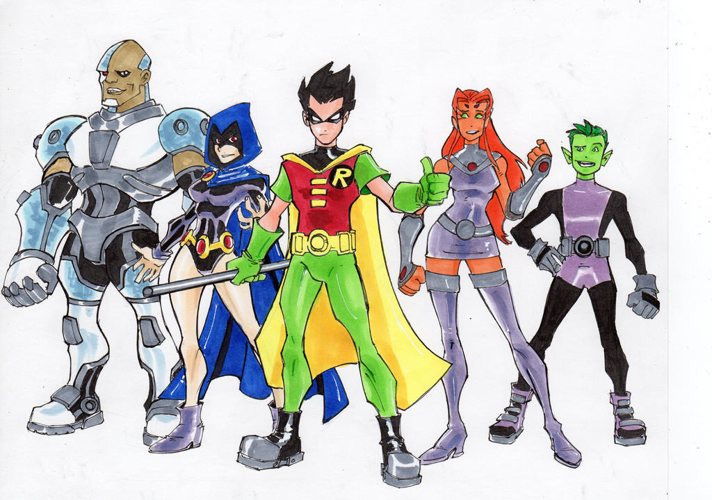 Teen Titans Colored By Shushubag On DeviantArt teen-titans-colored-by-shushubag-on-deviantart