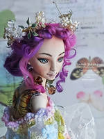 Monarch realistic tattooed bisque porcelain bjd