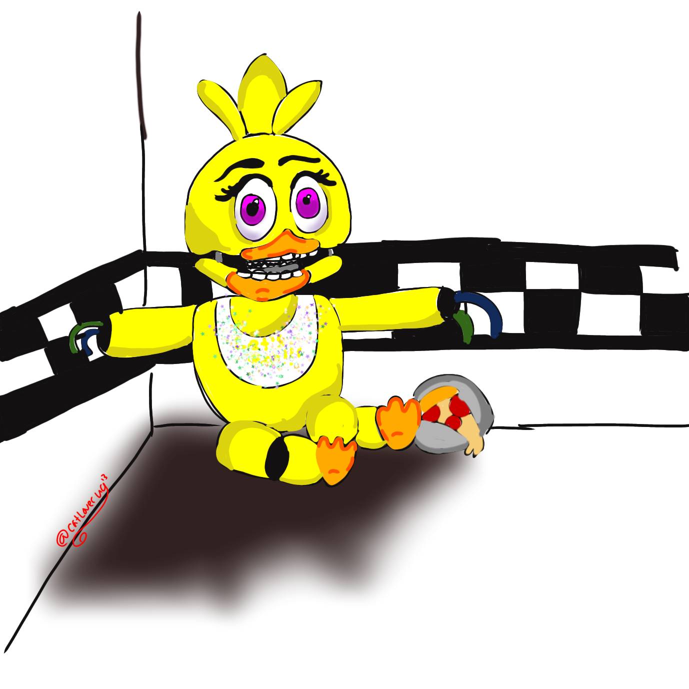 withered chica (witered?) - Desenho de _bonnie_neko_cute - Gartic