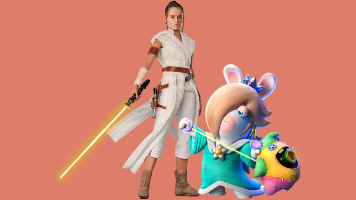 Rey and Rabbid Rosalina by Sanford22 on DeviantArt