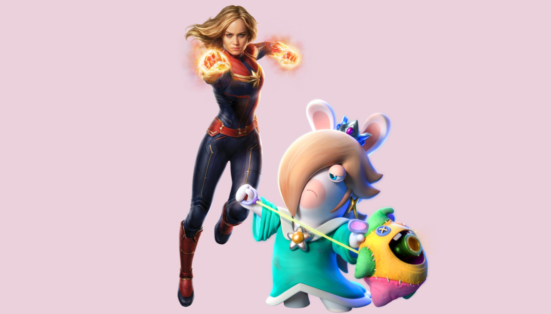 Captain Marvel and Rabbid Rosalina by Sanford22 on DeviantArt