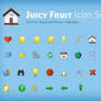 juicy fruit icon set png + psd