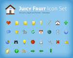 juicy fruit icon set png + psd