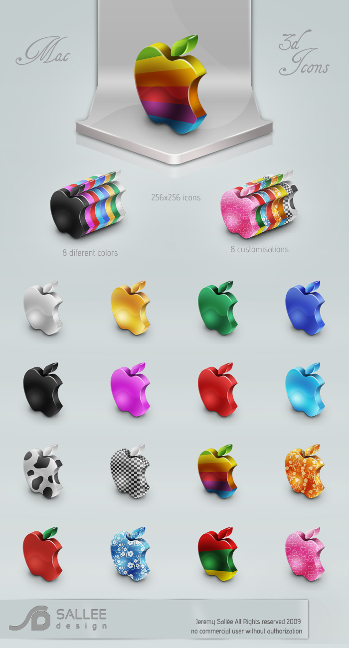 mac 3D icon set