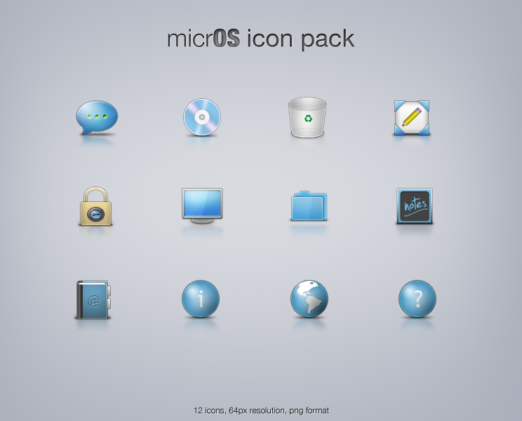 micr Os icon pack 64 px v2 by LeMex