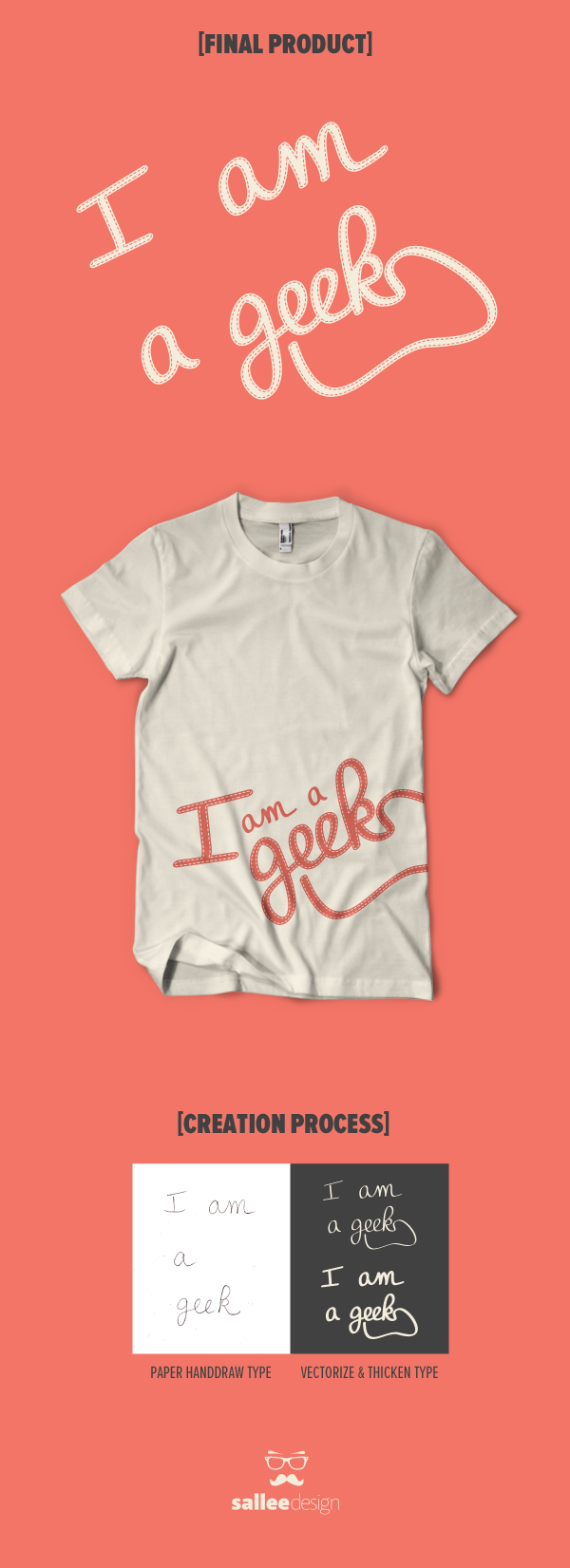 I am a geek t-shirt making of