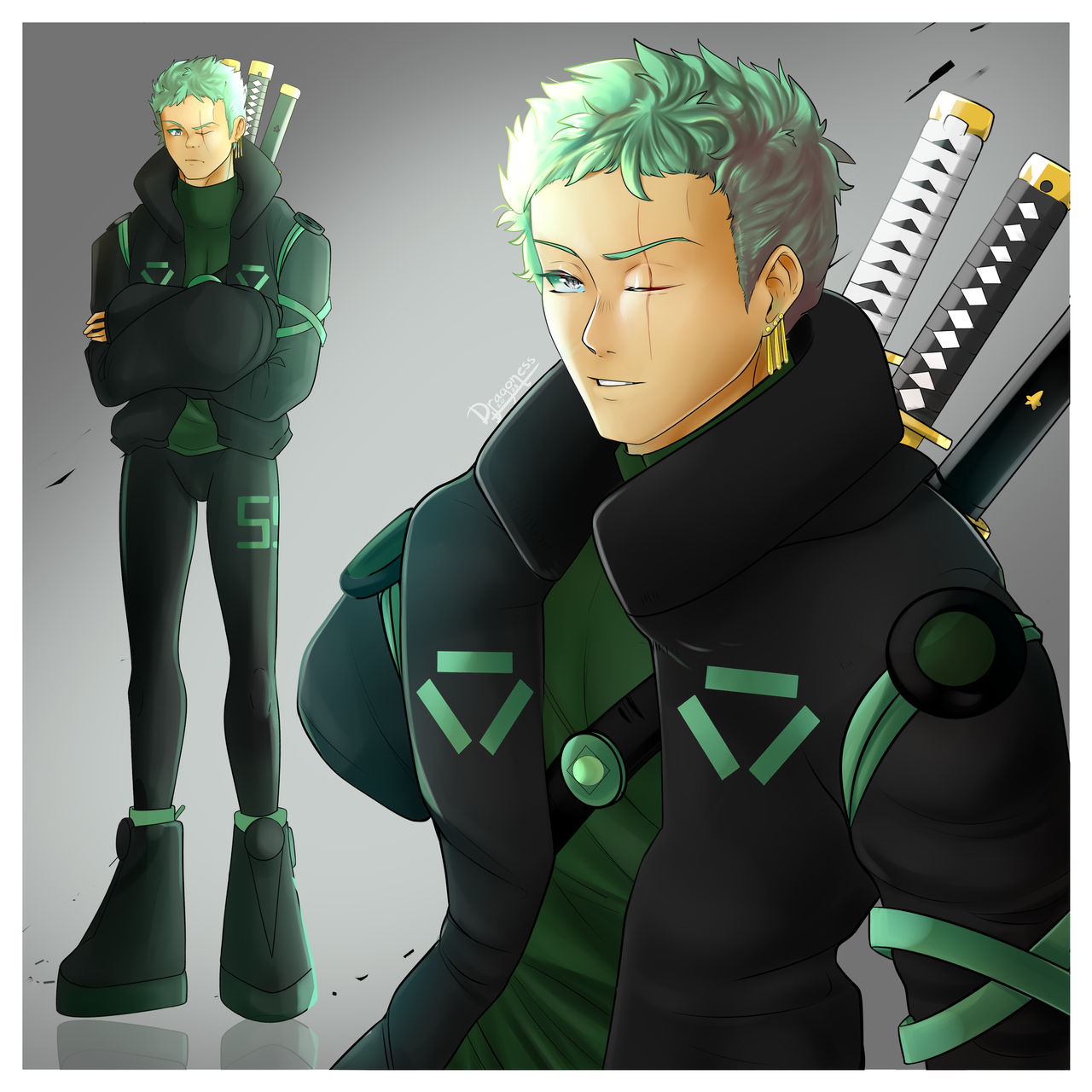 Egghead Zoro by DragonessDeity on DeviantArt