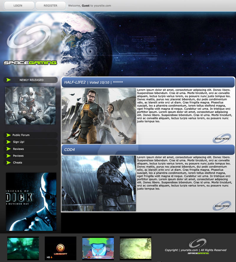 Gaming Layout by hvdesignz on DeviantArt