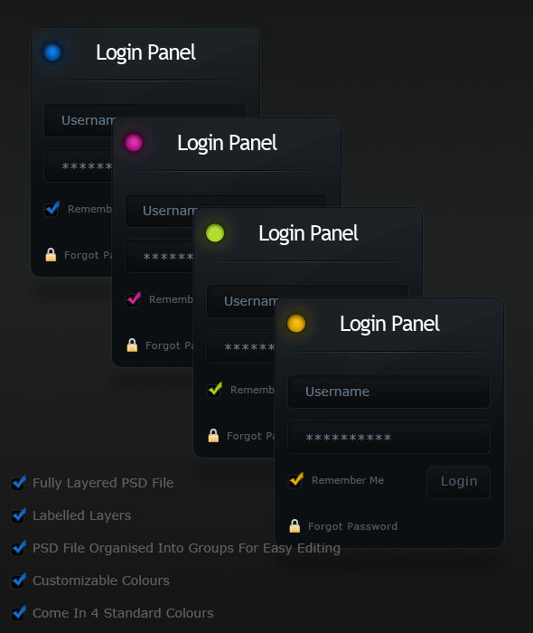 Sleek Login Panel by hvdesignz on DeviantArt