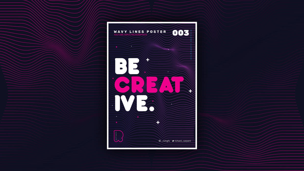 Abstract Wavy Lines Poster Design in Adobe Illustr by hvdesignz on ...