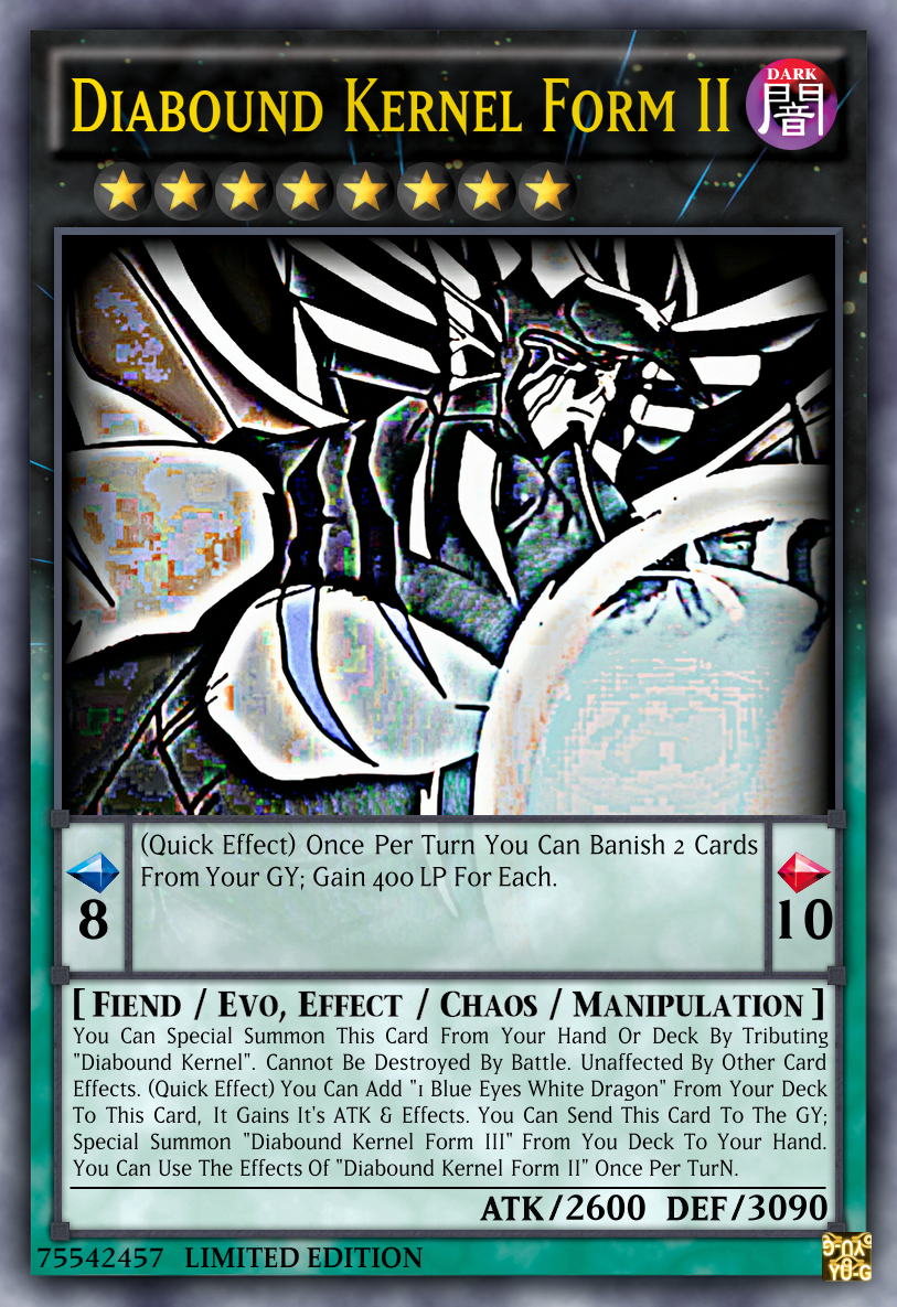 yugioh diabound kernel deck Yu-Gi-Oh! - - LED5-EN008 - Common - 1st Edition Diabound Kernel Form II -Fanmade