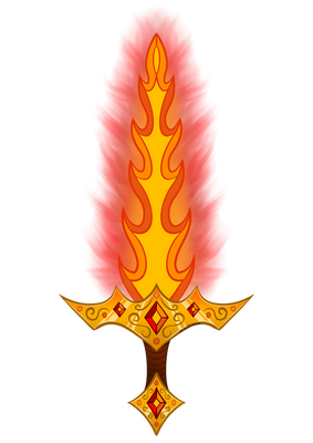 Flaming sword