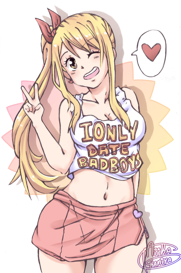 Fairy Tail Lucy Peace Sign By Themiikakamiya On Deviantart Fairy Tail Lucy Peace Sign By Themiikakamiya On Deviantart