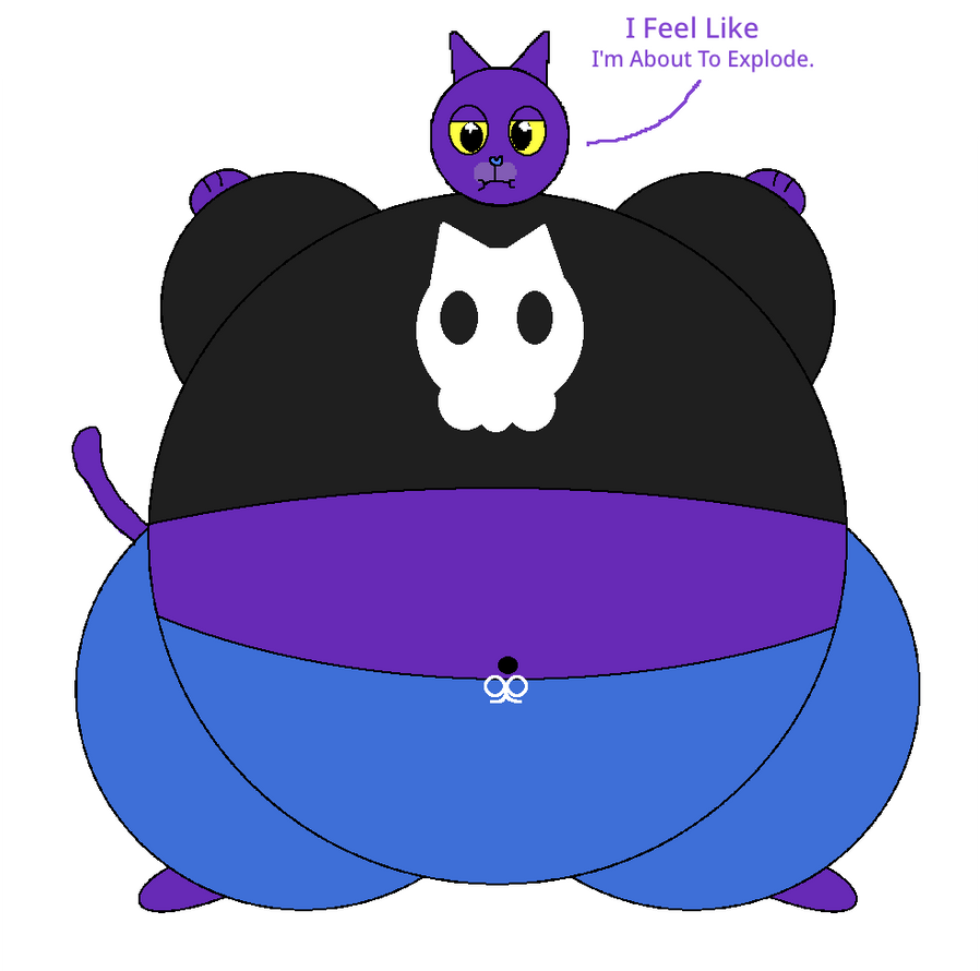 Purple Cat Fat body inflation by Mario23670 on DeviantArt