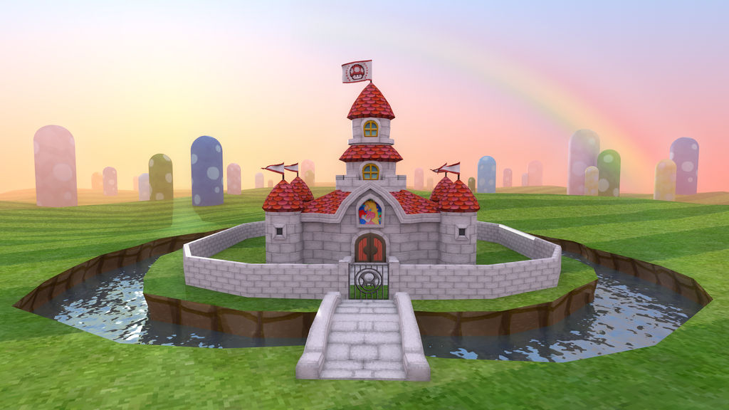 Peach Castle - Blender Render - Super Mario CG by LanceBeryl on DeviantArt
