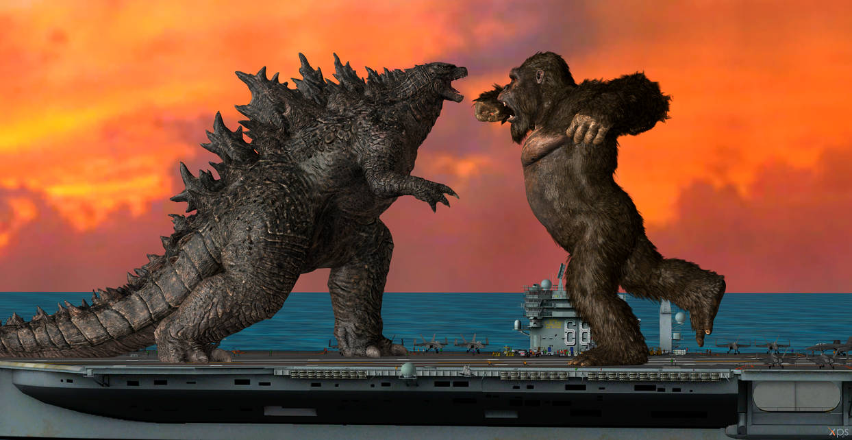 Godzilla vs Kong Aircraft Carrier Fight by Godzillajack2 on DeviantArt