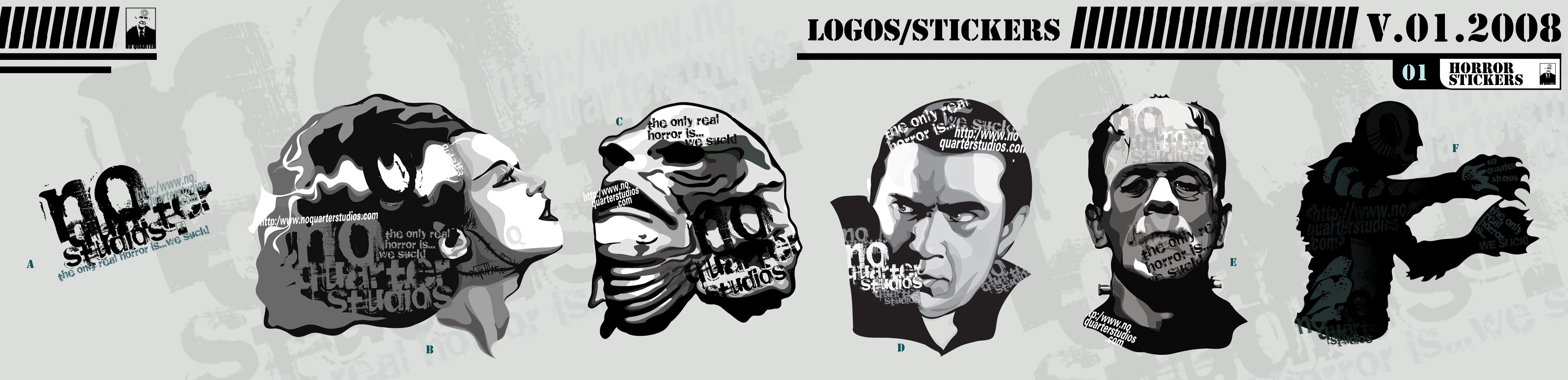 NQS.STICKER+LOGO 'HORROR'