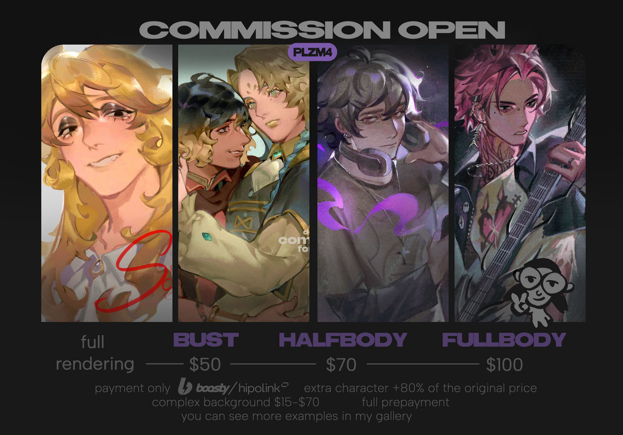 COMMISSION price list