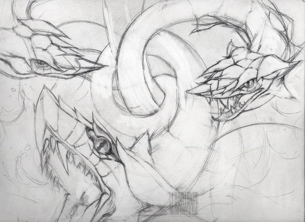 Shell Serpent 2 Shell Serpent roughs wm by KarbonKensei on DeviantArt