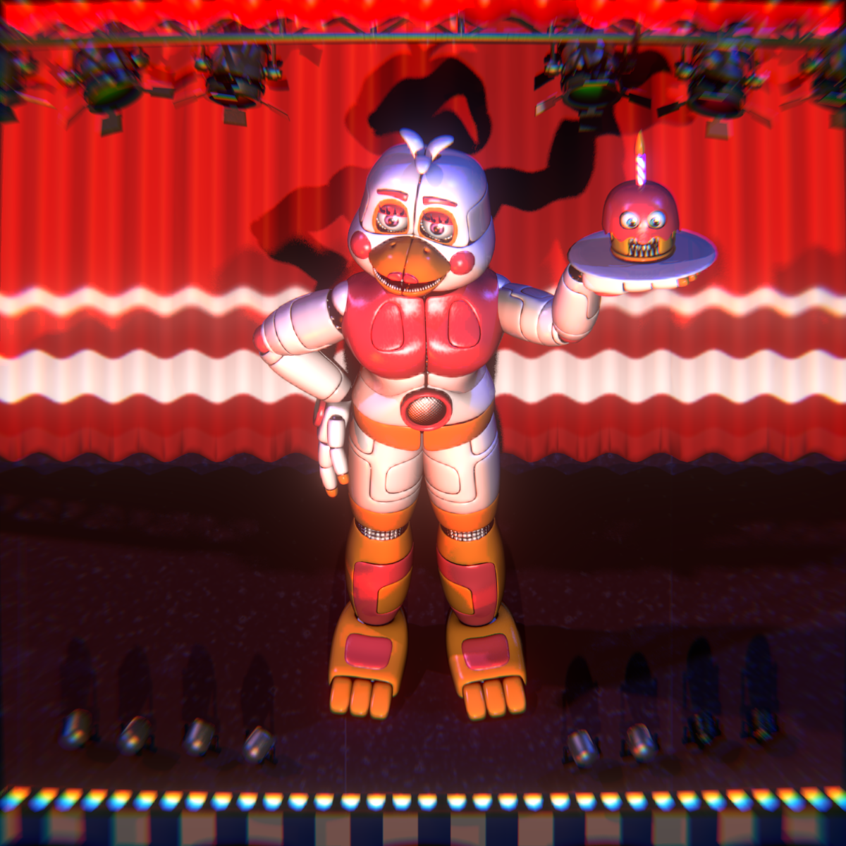 Nightmare Funtime Chica REVEAL by HeroGollum on DeviantArt