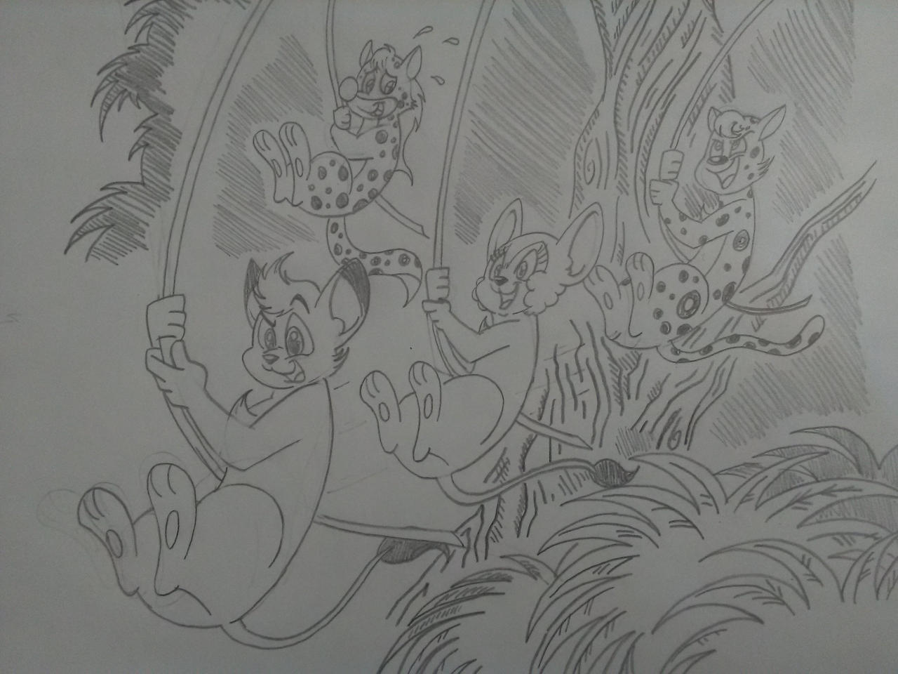 Kimba, Speedy, Kitty and Dash all swings on vines by Ryansmither1 on ...