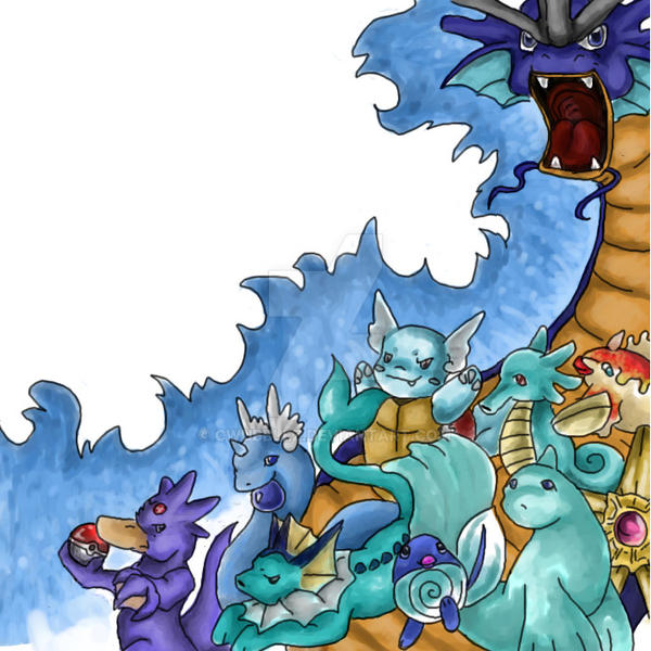 Water Pokemon Pattern Water Pokemon by Cwubblez on DeviantArt