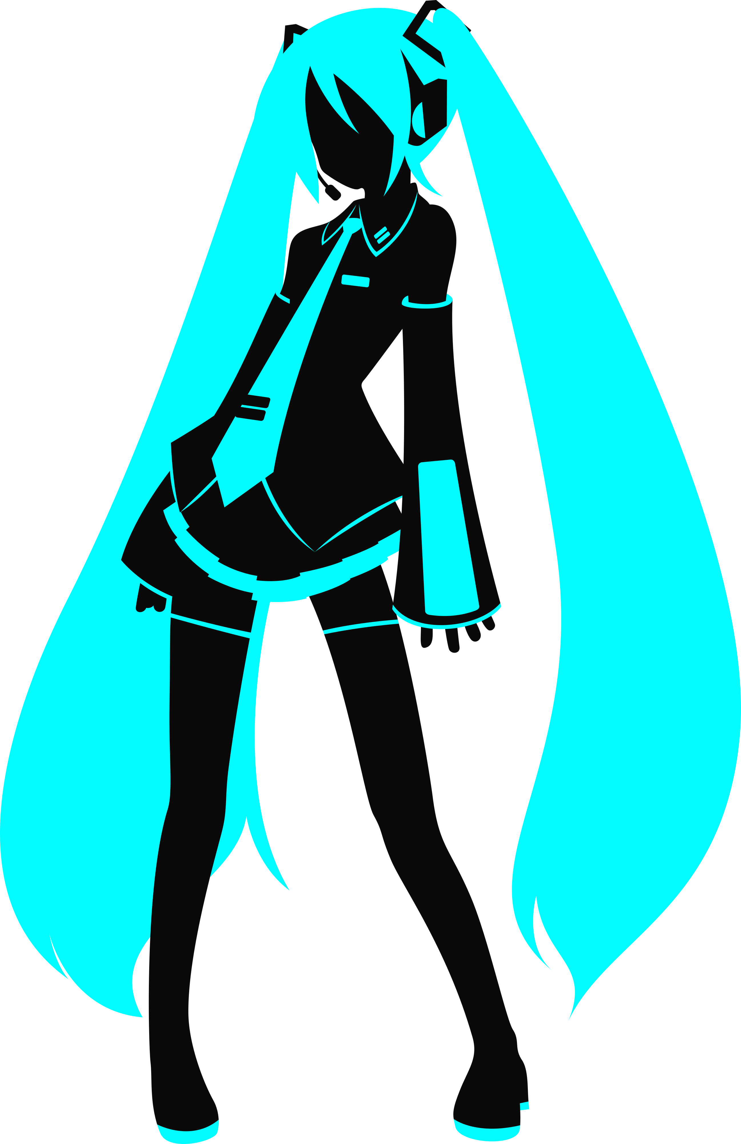 Hatsune Miku - Vocaloid minimalism black