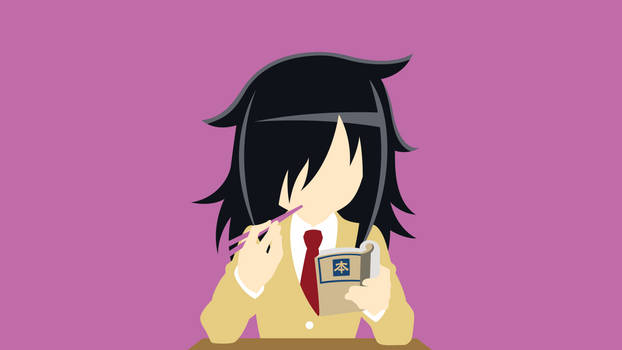 Watamote - Tomoko Kuroki minimalism wallpaper