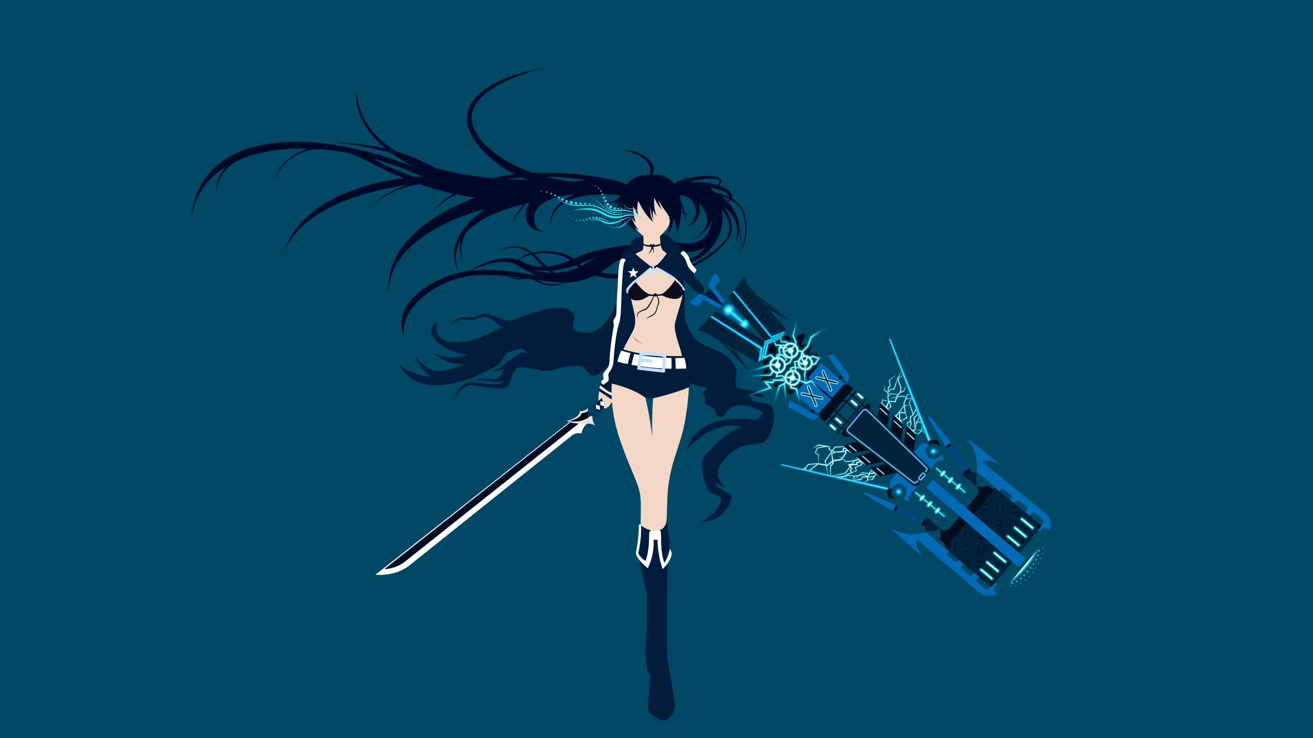 Black Rock Shooter minimalism wallpaper