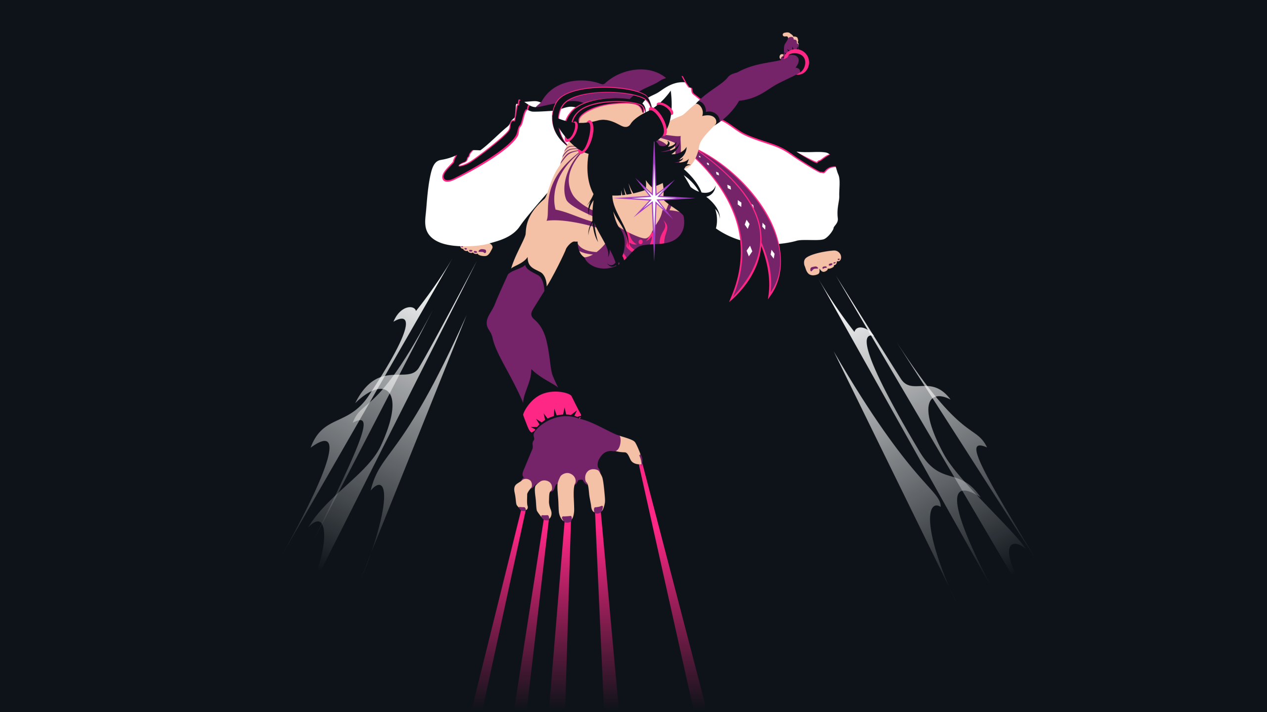 Street Fighter - Juri Han minimalism wallpaper