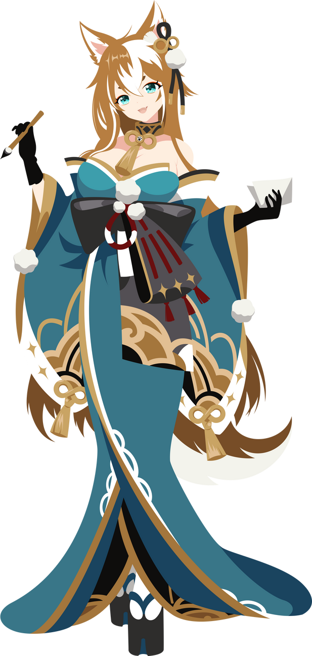 Genshin Impact Ms Hina (Gorou) by Carionto on DeviantArt