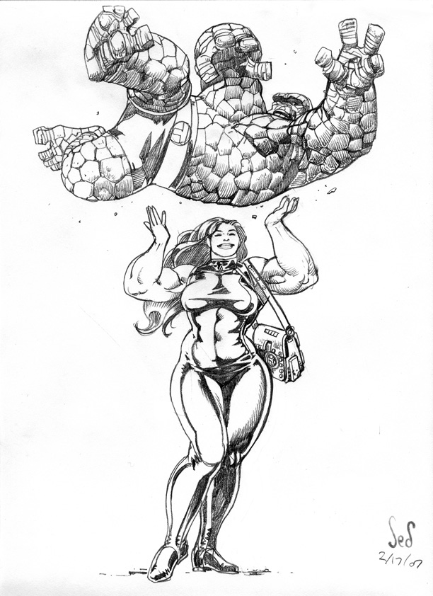 She Hulk and Thing