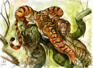 Tigra, painted