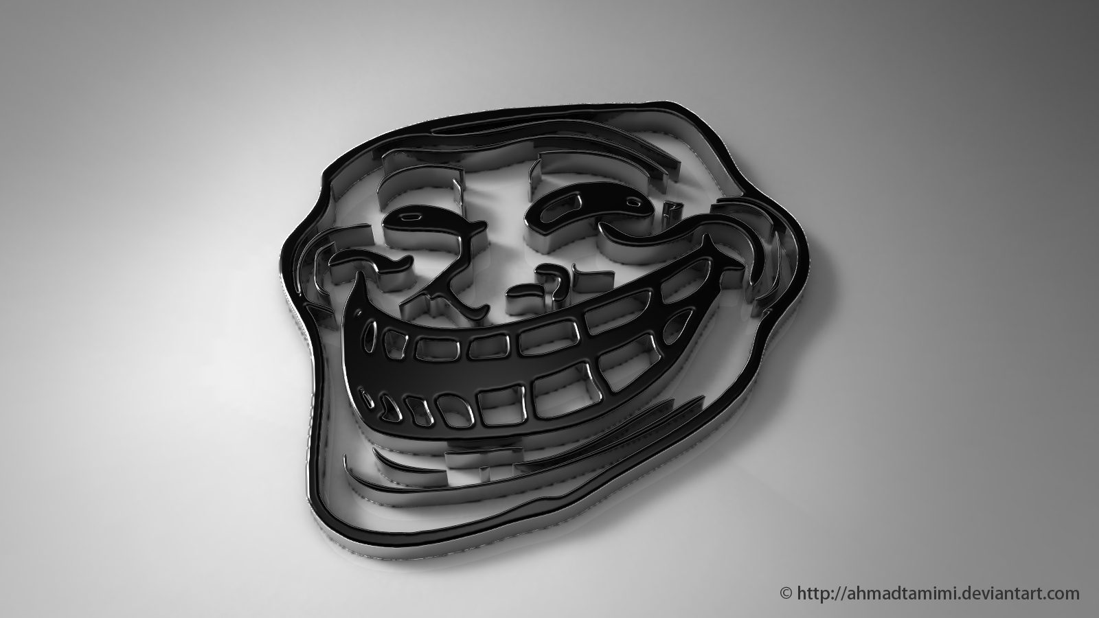 troll face - 3d by saxeh on DeviantArt