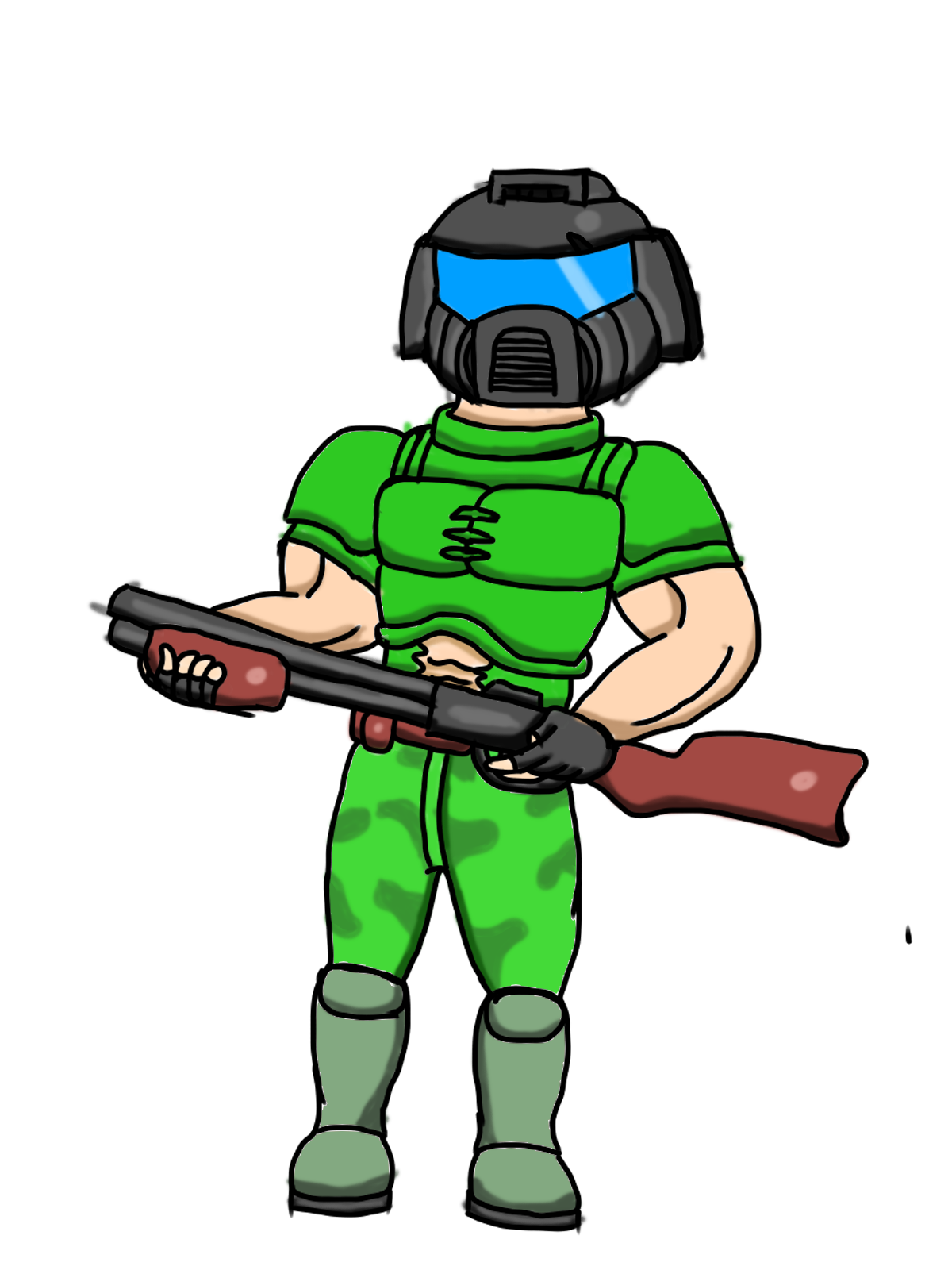 Doomguy Retro classic doomguy by godzillaf on DeviantArt