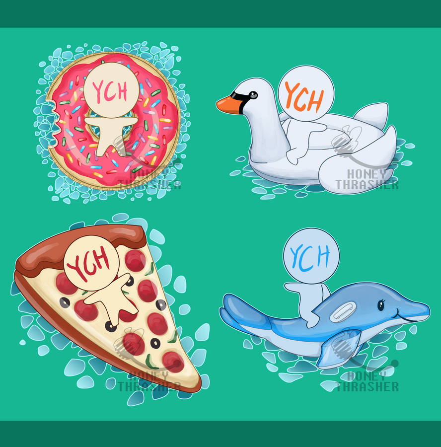 Pool Floaty Chibi YCH by honeythrasher on DeviantArt