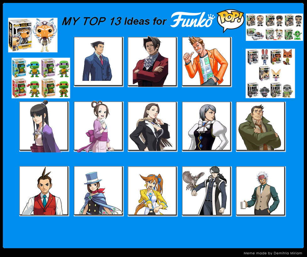 Funko Pop Meme Ace Attorney Part 1 by roseprincessmitia on DeviantArt