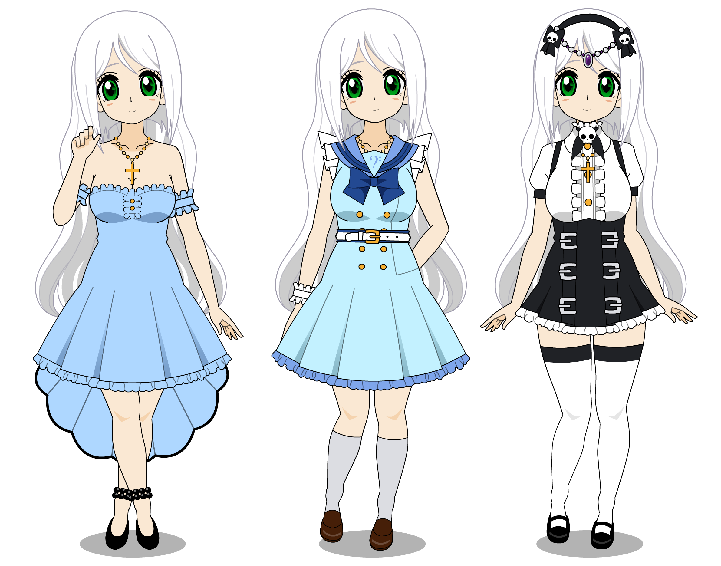 Angel Pretty Dress Sailor Dress Cute Skull Dress by