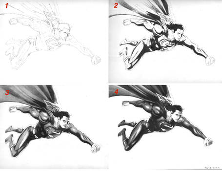 Superman WIP Progression