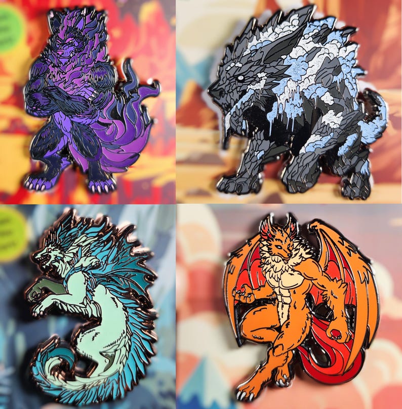 Elemythical Elemental Lycan/ Werewolf Pins Variant by OhhSeeDee on ...