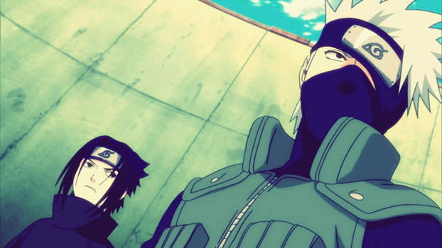 Hatake Kakashi y Uchiha Sasuke