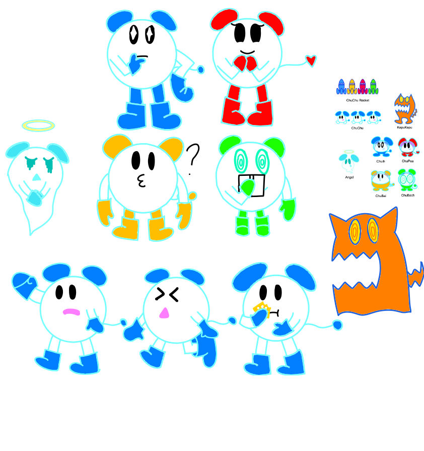 Chu Chu Rocket in Pac-Man version by Ilovesonicandfriend on DeviantArt