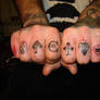 tattooed fingers