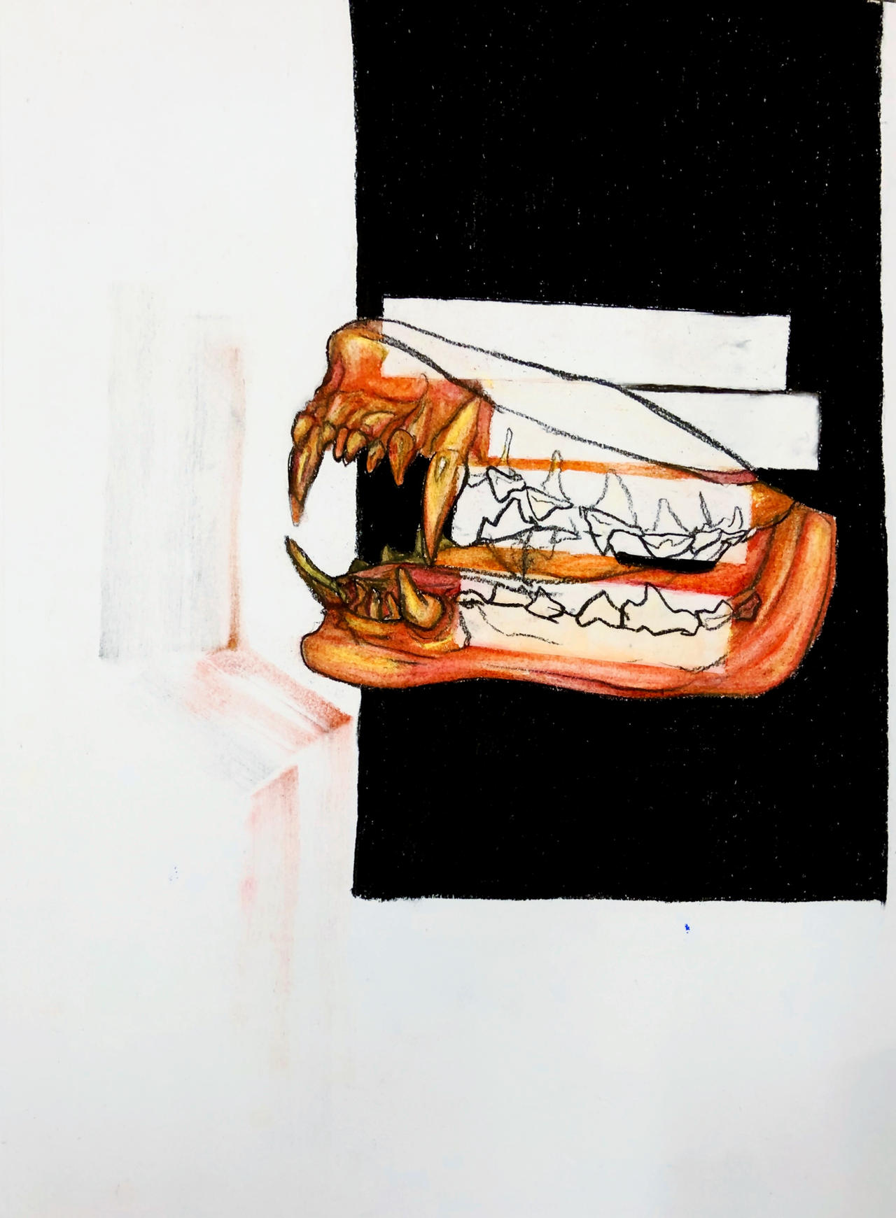Abstract Fangs bite the hand by FrozenWolvz on DeviantArt